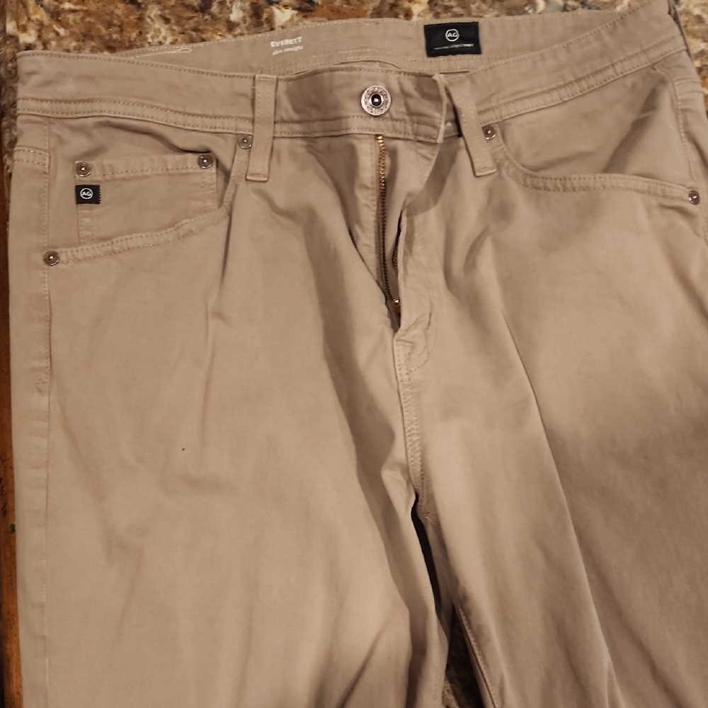AG Adriano Goldschmied Men's Slim Straight Jeans in Tan
